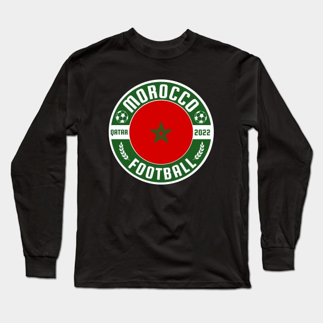 Morocco Football Long Sleeve T-Shirt by footballomatic